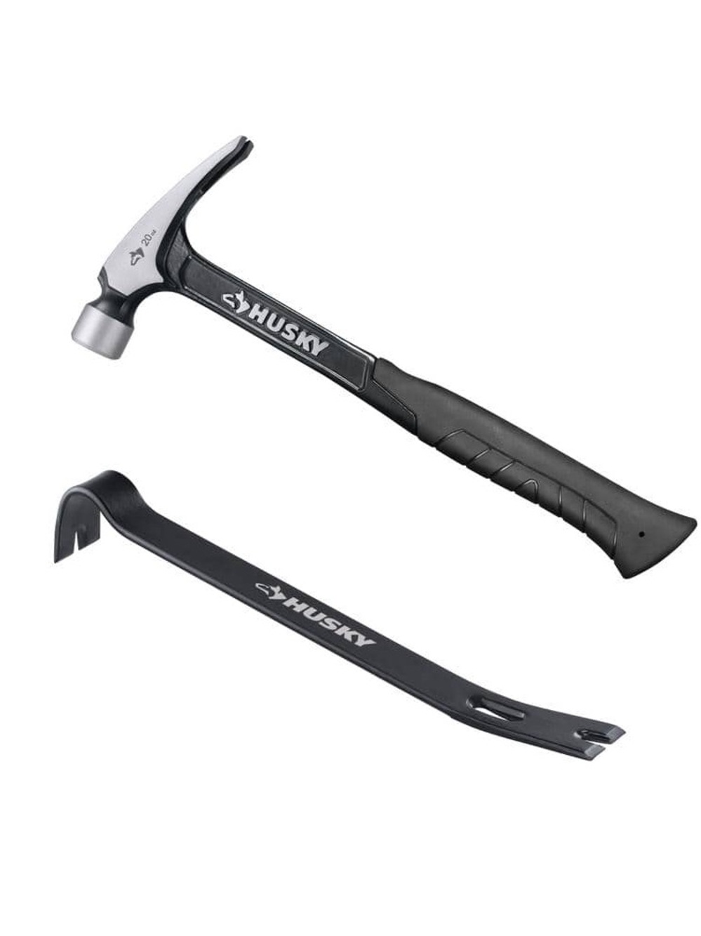 NEW Husky 20 oz. Steel Rip Hammer and 15 in. Wrecking Bar